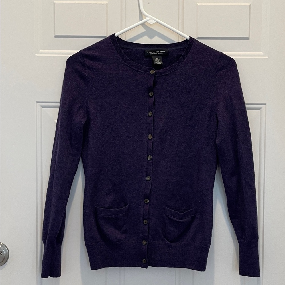 Banana Republic Dark Purple Women's Cardigan